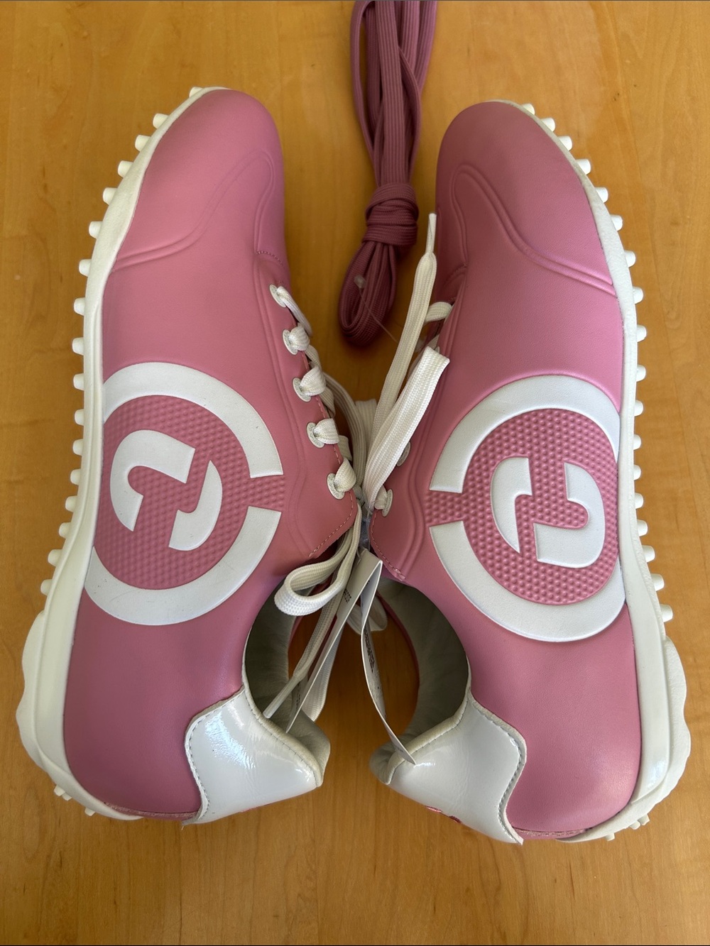 Duca Del Cosma Queenscup Waterproof Golf Shoes Women’s Sz 9.5 NWT Pink & White - Picture 6 of 12